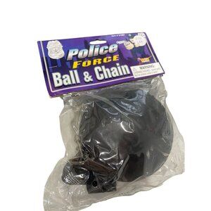 Police Force Ball and Chain Forum Novelties Ages 14+ Black Plastic Toy Prop NEW
